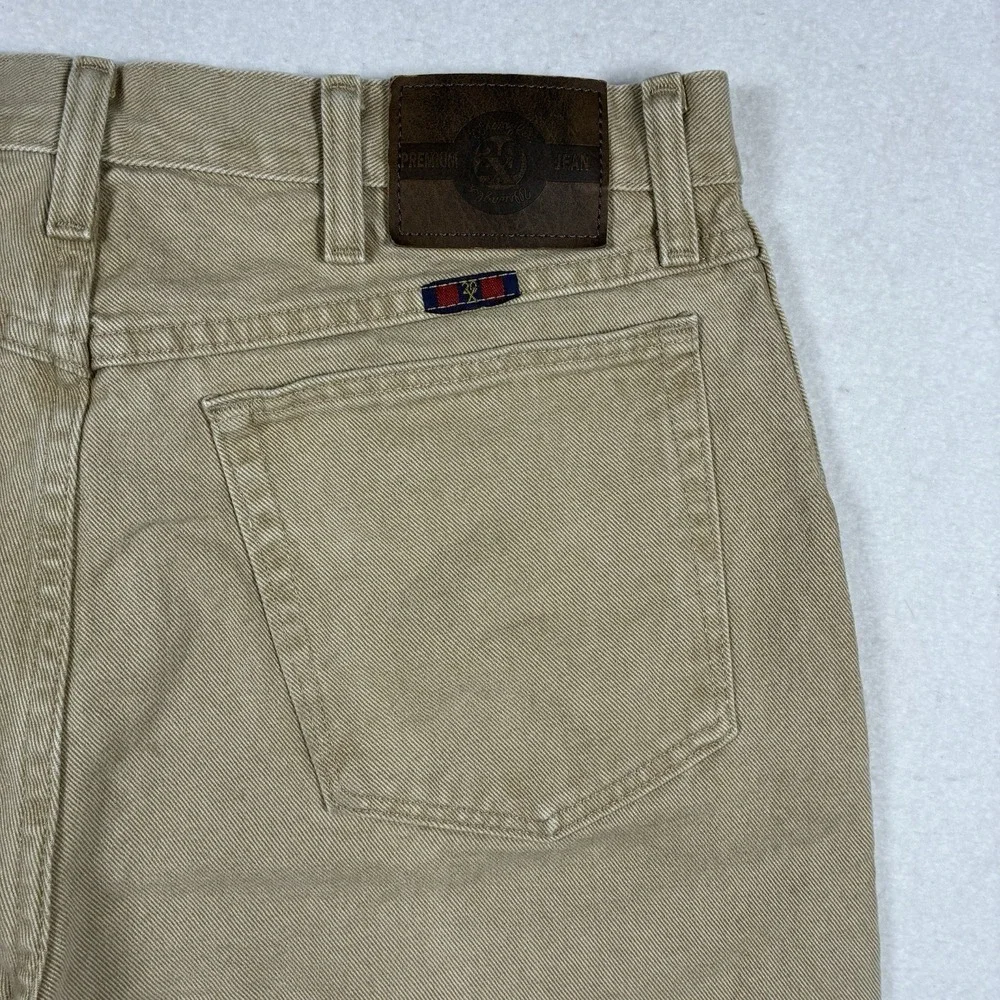 Wrangler 20X Mens 34x36 Tan Straight Leg Western Cowboy Light Wash Denim Jeans